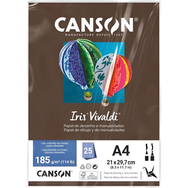 Imagem de Pct Papel Iris Vivaldi 25fls A4 185gr Canson Escolha a Cor