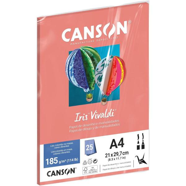 Imagem de Pct Papel Iris Vivaldi 25fls A4 185gr Canson Escolha a Cor