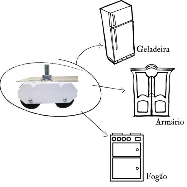 Imagem de Pé De Fogão E Geladeira Reforçado Universal Outros