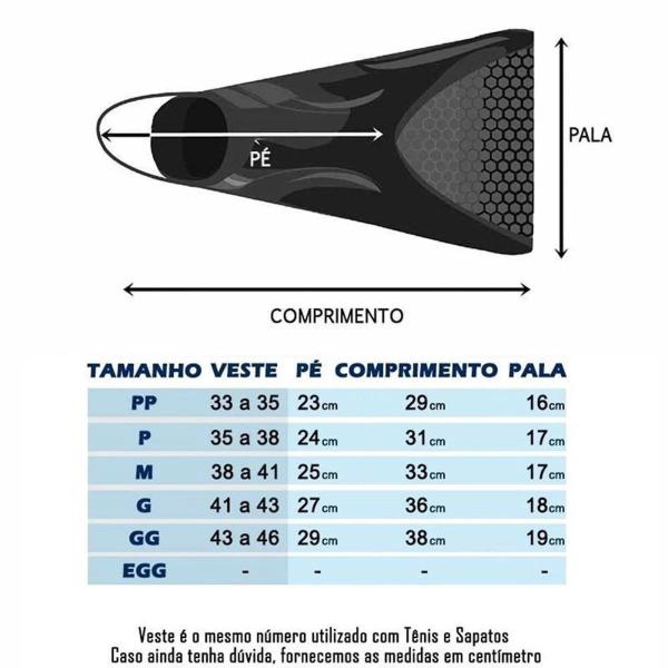 Imagem de Pé De Pato Speedo Nadadeira Power Fin Natação - Preto+Azul