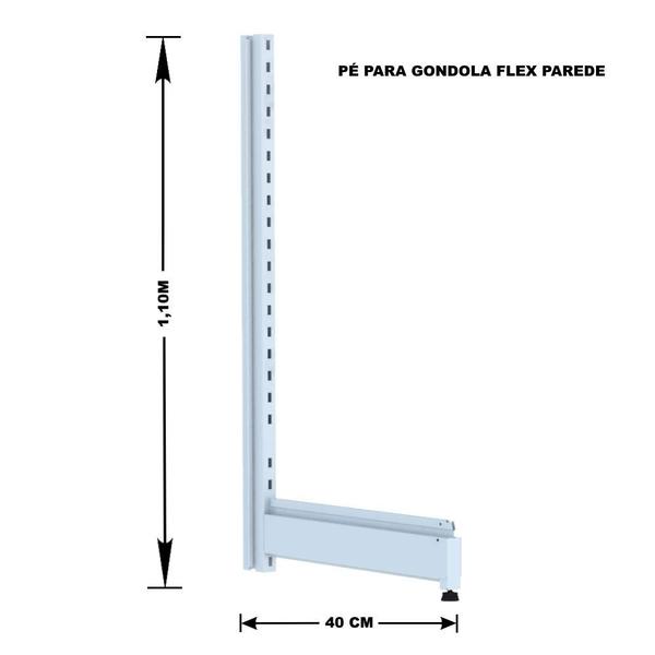 Imagem de Pe Gondola Parede Flex Amapa 40x110 Cm Branco