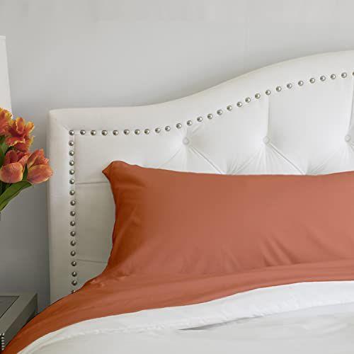 Imagem de PeachSkinSheets Pumpkin Spice Sheet Set - Nível de maciez de 1500tc - Lençóis de resfriamento extra macio para dormentes quentes e suores noturnos - Queen Size