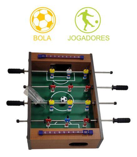 Imagem de Pebolim Mesa De Jogo De Futebol Infantil 6 Jogadores Placar