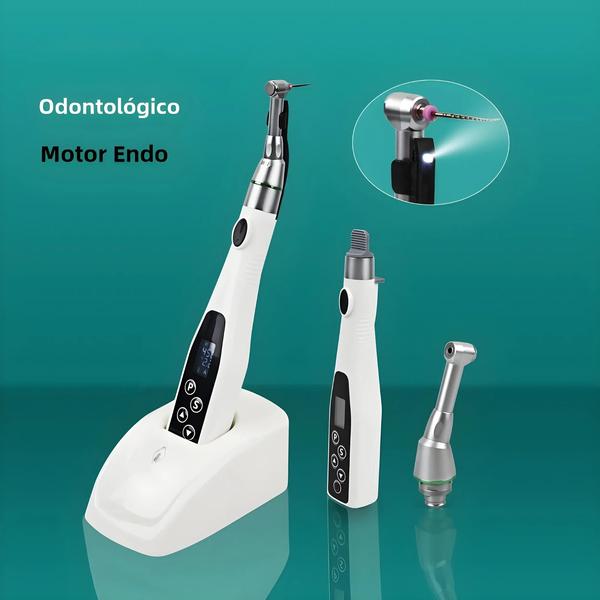 Imagem de Peça de Mão de Turbina Dental Endo LED de Baixa Velocidade com Contra-ângulo e Arquivo