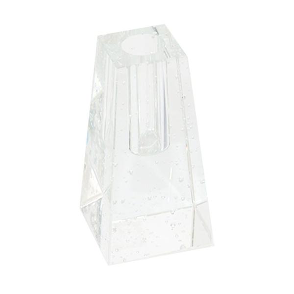 Peça Decorativa Solitário de Cristal Transparente 6x6x10cm - BTC Imagem de Peça Decorativa Solitário de Cristal Transparente 6x6x10cm
