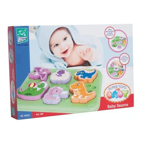 Imagem de Peças Educativas Para Bebê Montar Baby Sauros Super Toys - 298