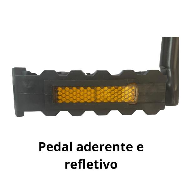 Imagem de Pedal bicicleta 1/2 mtb nylon preto c/ esfera e refletor