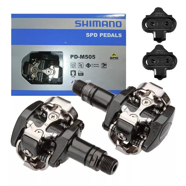 Imagem de Pedal Bike bicicleta CLIP Shimano Pd-m505 com taquinhos