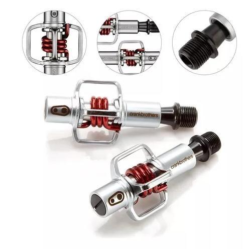 Imagem de Pedal Clip Mtb Egg Beater 1 Crank Brothes Prata Vermelho