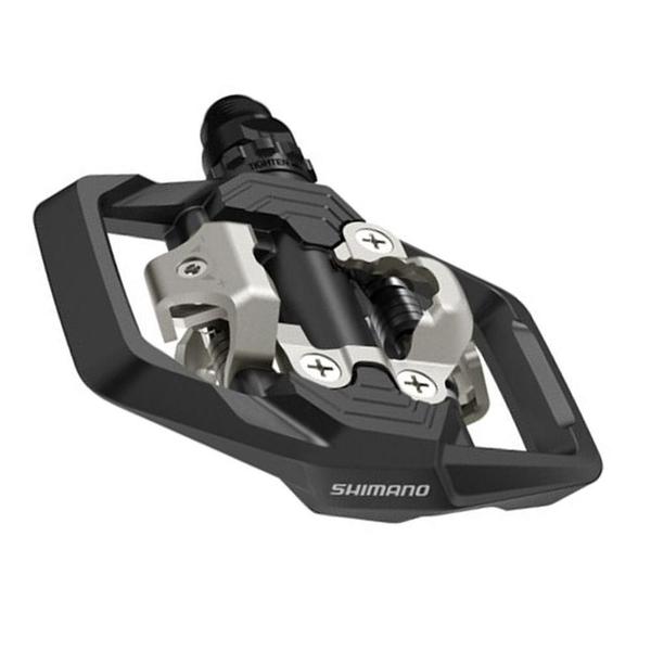 Imagem de Pedal Clip Shimano Me700 Preto MTB Com Tacos Sh51