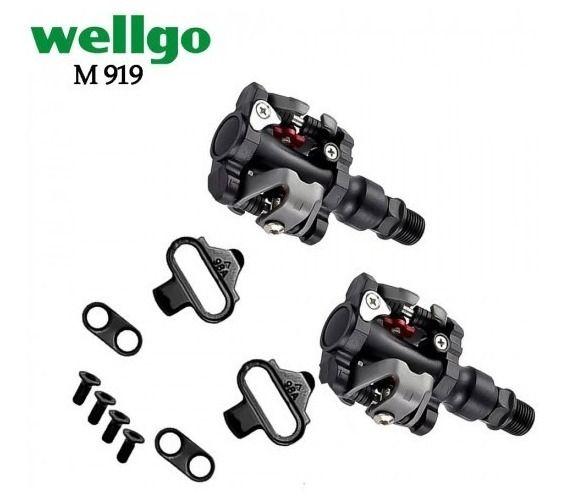 Imagem de Pedal Clip Wellgo M919 Mtb Com Tacos M520 Bike Completo Clip