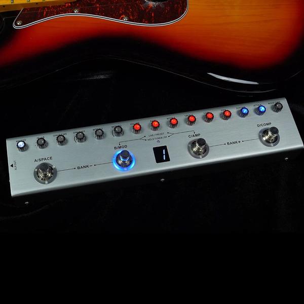 Pedal De Baixo Tank B Recarregável M-Vave Pedaleira Cuvave Bass Efeito Modulação, Delay e Reverb Imagem de Pedal De Baixo Tank B Recarregável M-Vave Pedaleira Cuvave Bass Efeito Modulação, Delay e Reverb