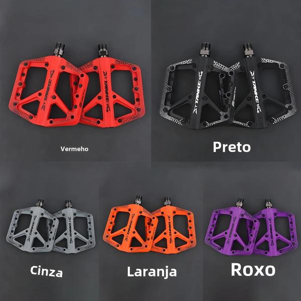 Imagem de Pedal de Bicicleta MTB com Ampliação - Nylon Antiderrapante, 2 Rolamentos