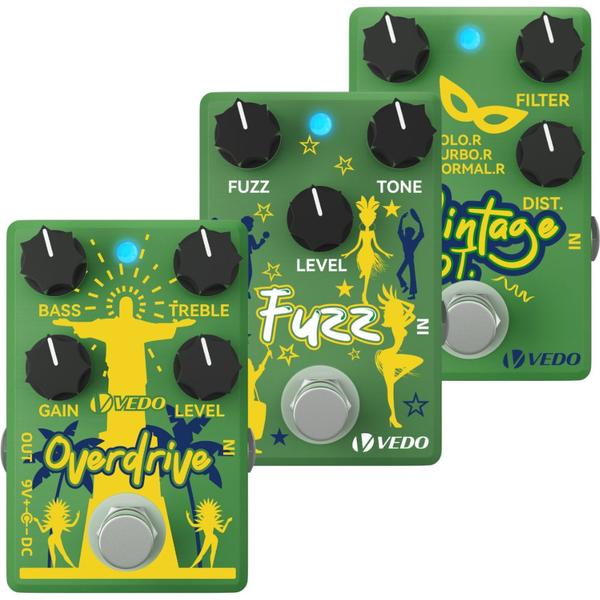 Imagem de Pedal de Efeito de Guitarra Fuzz/Vintage Distortion/Overdrive Com True Bypass Para Guitarra Elétrica Com Acessórios VEDO