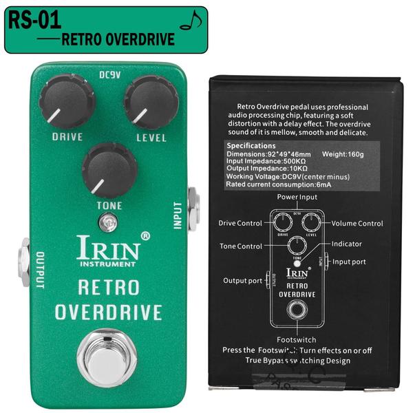 Imagem de Pedal de Efeito de Guitarra Irin - True Bypass Fuzz, Overdrive, Distortion e Flanger