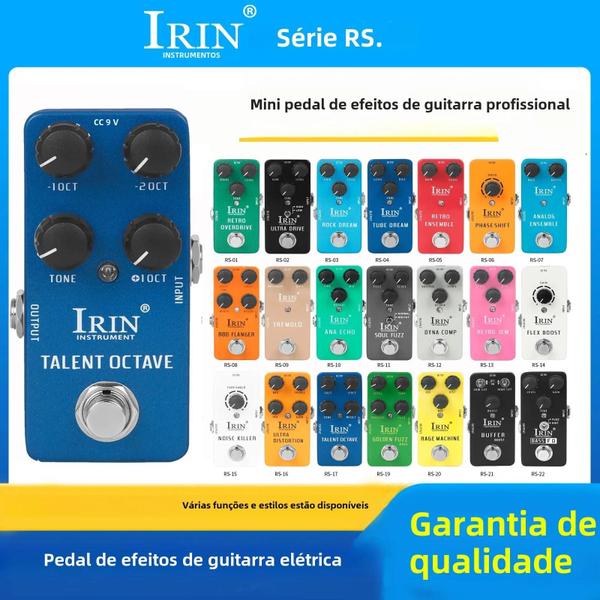 Imagem de Pedal de Efeito de Guitarra Irin - True Bypass Fuzz, Overdrive, Distortion e Flanger