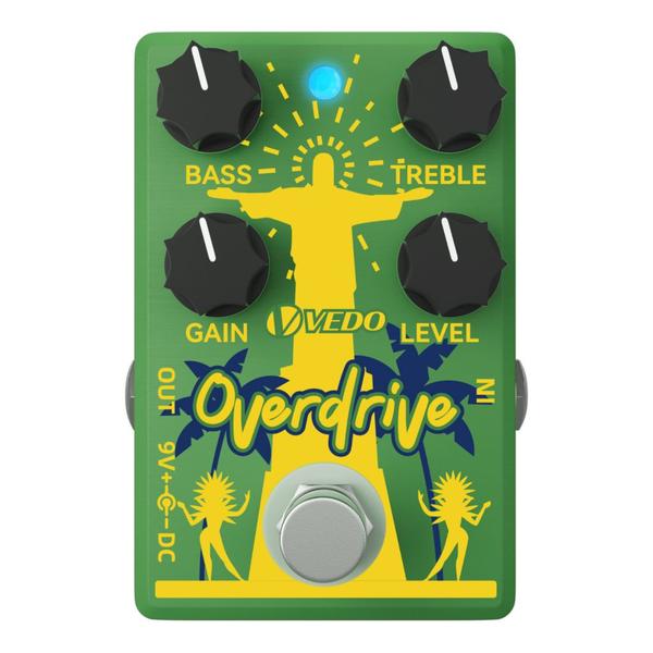 Imagem de Pedal De Efeito Guitarra Portátil Overdrive Com Controles True Bypass Para Guitarra VEDO