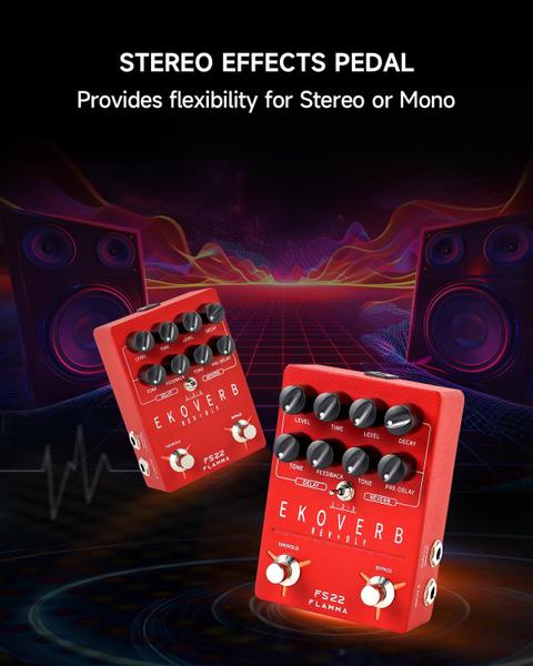 Imagem de Pedal de efeitos FLAMMA FS22 Stereo Delay & Reverb Combo