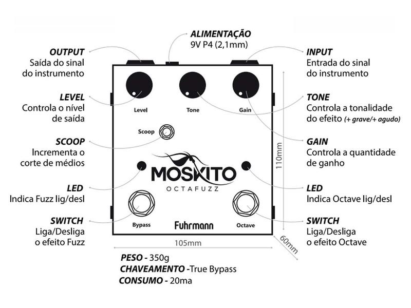 Imagem de Pedal de Fuzz Fuhrmann Moskito Octafuzz