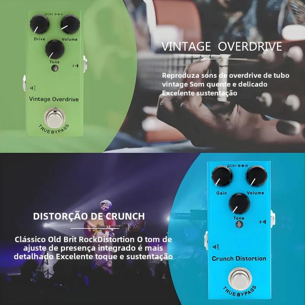 Imagem de Pedal de Guitarra Elétrica Vintage Overdrive, Distorção, Chorus e Phaser - Us Dream Classic