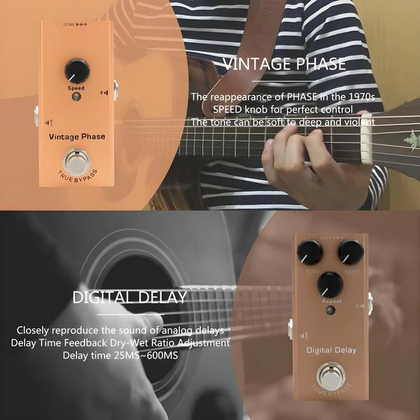 Imagem de Pedal de Guitarra Elétrica Vintage Overdrive, Distorção, Chorus e Phaser - Us Dream Classic