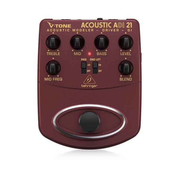 Pedal de Violão Simulador de Amplificador Com Direct Box e Preamp ADI21 - BEHRINGER Imagem de Pedal de Violão Simulador de Amplificador Com Direct Box e Preamp ADI21 - BEHRINGER