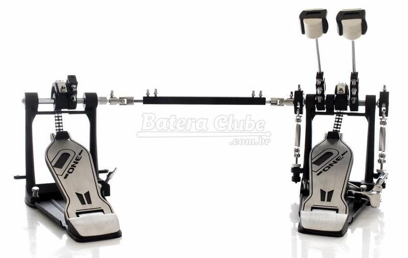 Imagem de Pedal Duplo D-One DP20 Double Chain Drive com Corrente Dupla e Batedor 4 Faces