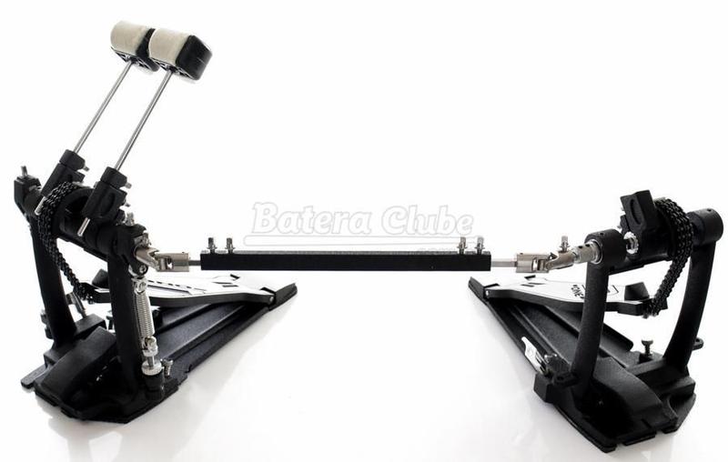 Imagem de Pedal Duplo D-One DP20 Double Chain Drive com Corrente Dupla e Batedor 4 Faces