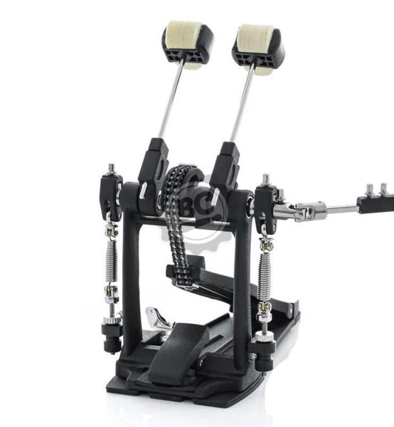 Imagem de Pedal Duplo Hard Beat HBP-400 Double Chain Drive com Sistema de Corrente Dupla e Batedor de 4 Faces