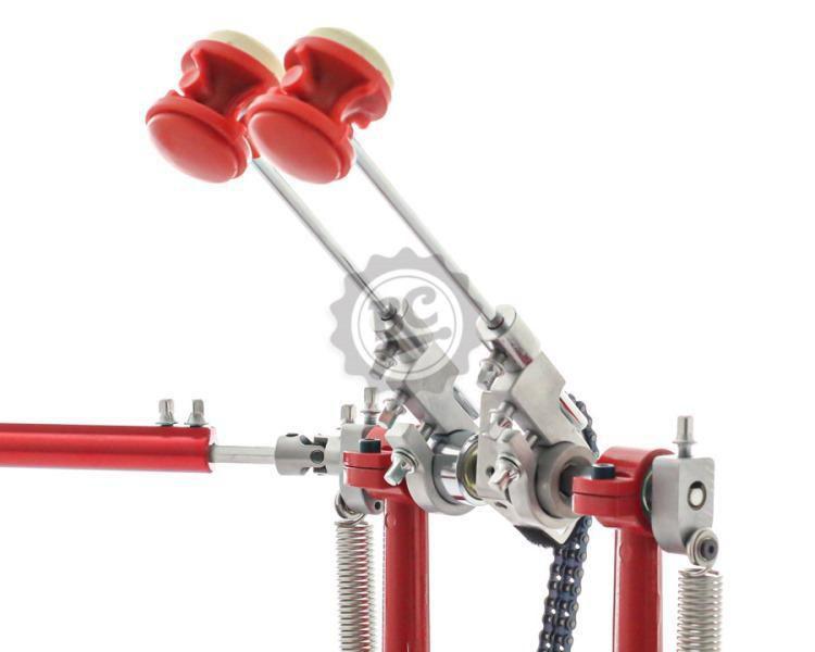 Imagem de Pedal Duplo X-Pro by C. Ibañez Action Red PDDBR Double Chain Drive corrente dupla mais leve e macio
