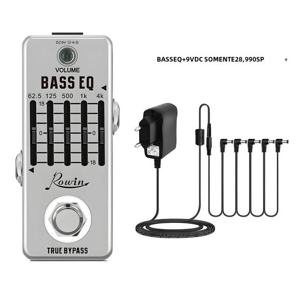 Imagem de Pedal EQ De 5 Bandas Rowin Bass 18dB True Bypass Equalizador De Baixo Elétrico