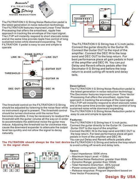 Imagem de Pedal Noise Gate Reduction Demonfx Filtration Ii G String