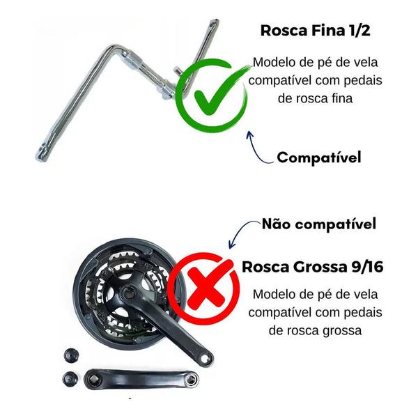 Imagem de Pedal Plataforma Nylon Esferado Sueco Rosca Fina Paco Refletor Bike Pedivela Bicicleta Fixo