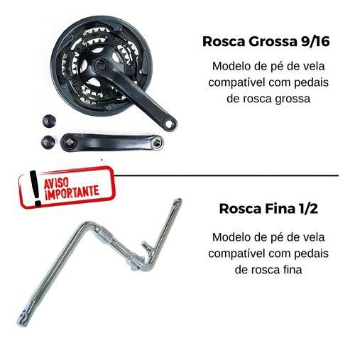 Imagem de Pedal Plataforma Nylon Rosca Grossa Paco C/esfera E Refletor