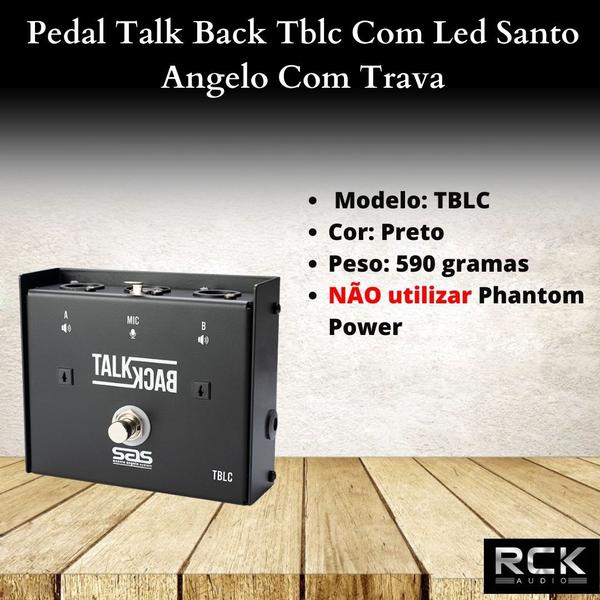 Pedal Talk Back Tblc Com Led Santo Angelo Com Trava Imagem de Pedal Talk Back Tblc Com Led Santo Angelo Com Trava