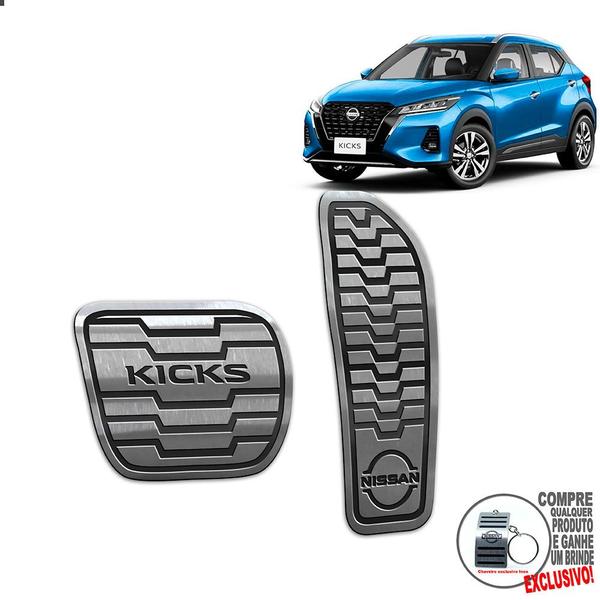 Imagem de Pedaleira Automático Aço Inox Nissan Kicks 2022 / Preto