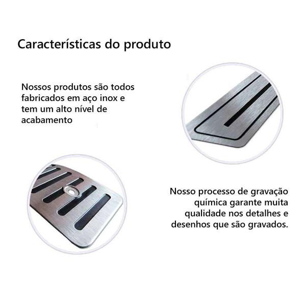 Imagem de Pedaleira Automático Aço Inox Preto Audi A5