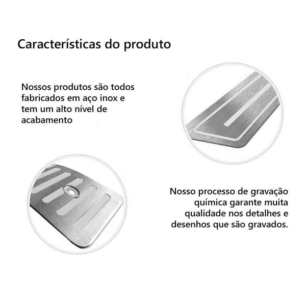 Imagem de Pedaleira automático citroen c3 2003 até 2012 aço inox