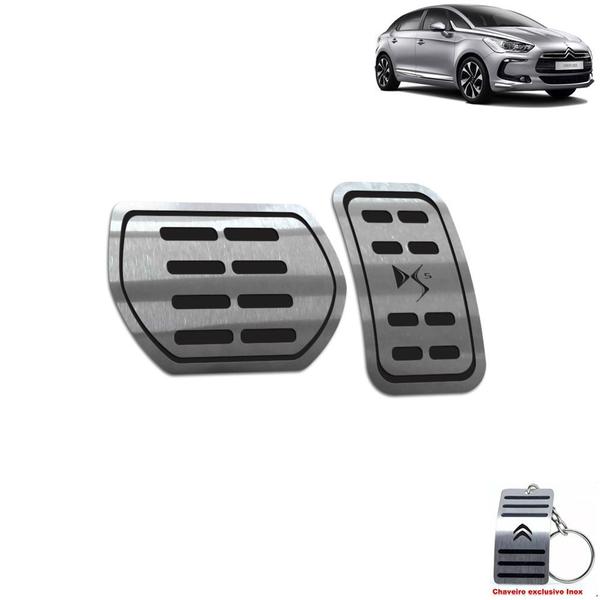 Imagem de Pedaleira Automático Citroen DS5 2012 A 2018 Aço Inox Preto