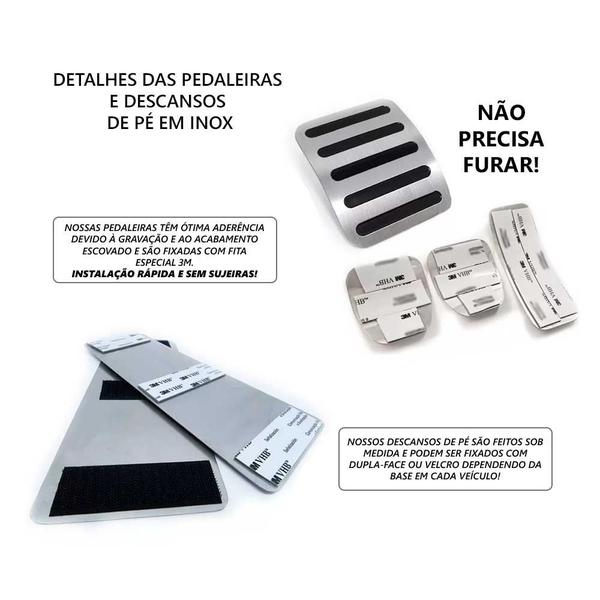 Imagem de Pedaleira Automático + Descanso Inox Ford Ka 2014/2020 Preto