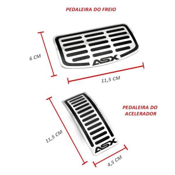 Imagem de Pedaleira de Aço Inox Escovado para Asx - Texas 4x4