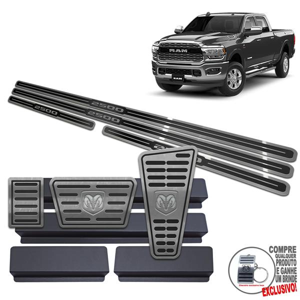 Imagem de Pedaleira E Soleira Dodge Ram 2500 2021 Preto Alto Relevo