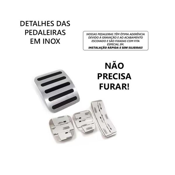 Imagem de Pedaleira Manual Citroen Xantia 1994 A 2001 Aço Inox Preto