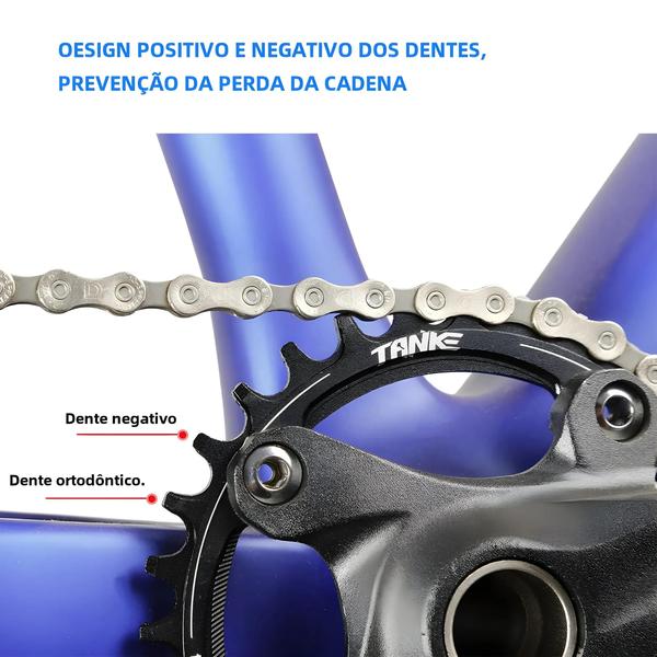 Imagem de Pedaleira MTB 170mm 104 BCD - Coroa Dentada Oca Integrada