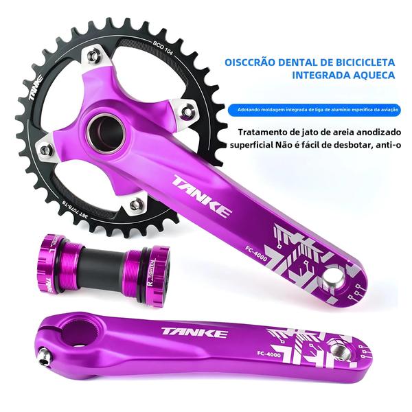 Imagem de Pedaleira MTB 170mm 104 BCD - Coroa Dentada Oca Integrada