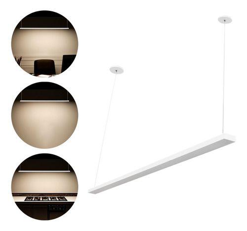 Imagem de Pedente de Teto Luminaria Lustre Moderno 90cm Com Led Slim Integrado 36w