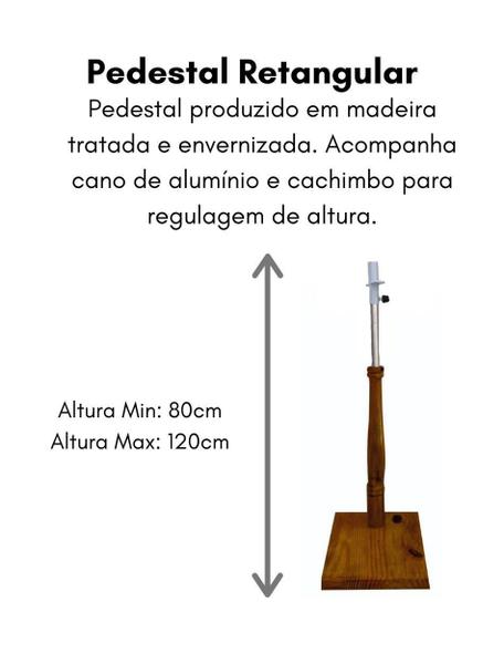 Imagem de Pedestal De Madeira Modelo Retangular Para Busto Manequim