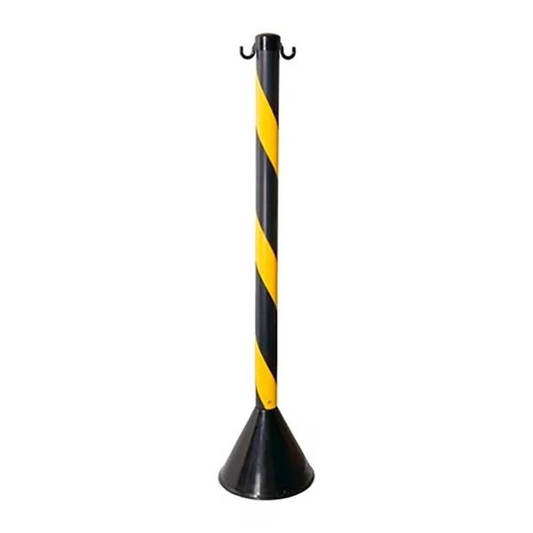 Imagem de Pedestal para Corrente de PVC 90cm Preto/Amarelo