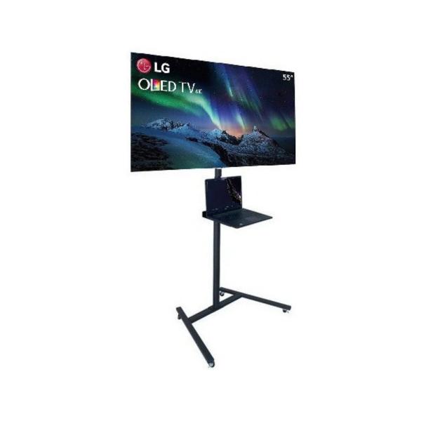 Pedestal Para Tv E Notebook Com Rodízio E Bandeja Multivisão Imagem de Pedestal Para Tv E Notebook Com Rodízio E Bandeja Multivisão