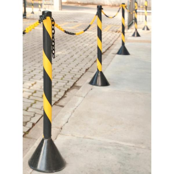 Imagem de Pedestal plástico preto/amarelo 90cm com 04 peças - Vonder